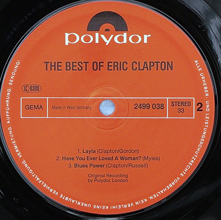  ERIC CLAPTON THE BEST в продаже