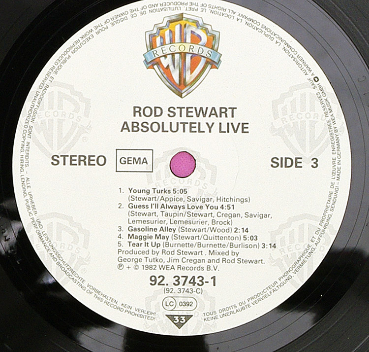  Rod Stewart Absolutely Live в продаже