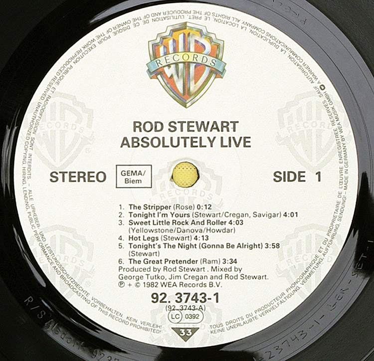  Rod Stewart Absolutely Live в продаже