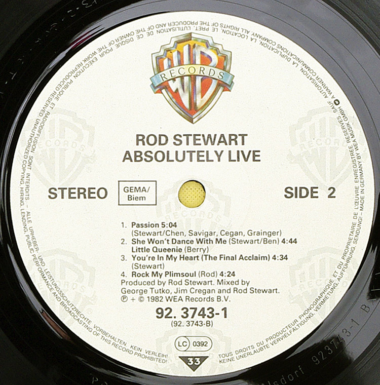  Rod Stewart Absolutely Live в продаже