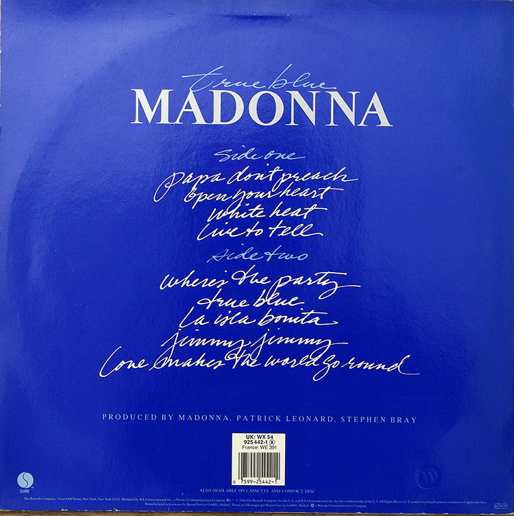  MADONNA True Blue в продаже