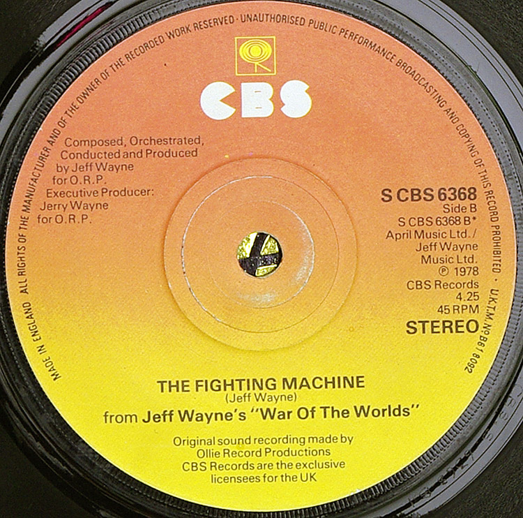 Jeff Wayne The Fighting Machine в продаже