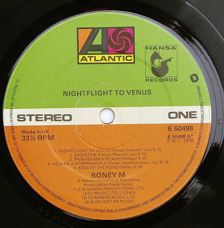  BONEY M Nightflight to Venus в продаже