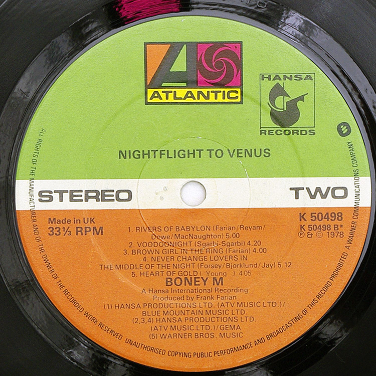  BONEY M Nightflight to Venus в продаже