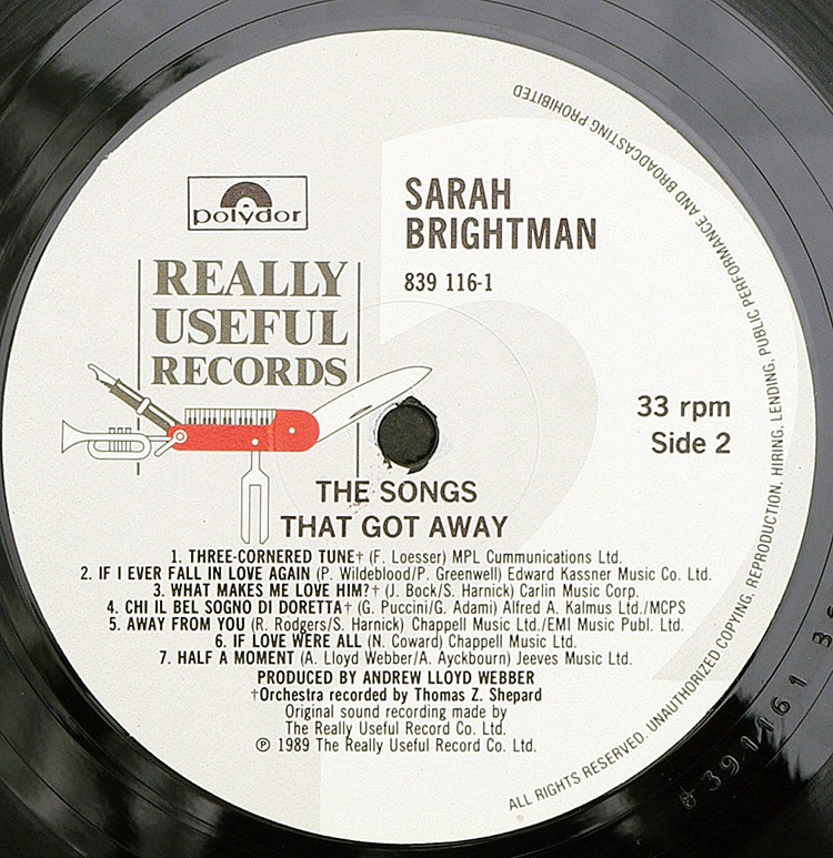  SARA BRIGHTMAN The Songs That Got Away в продаже