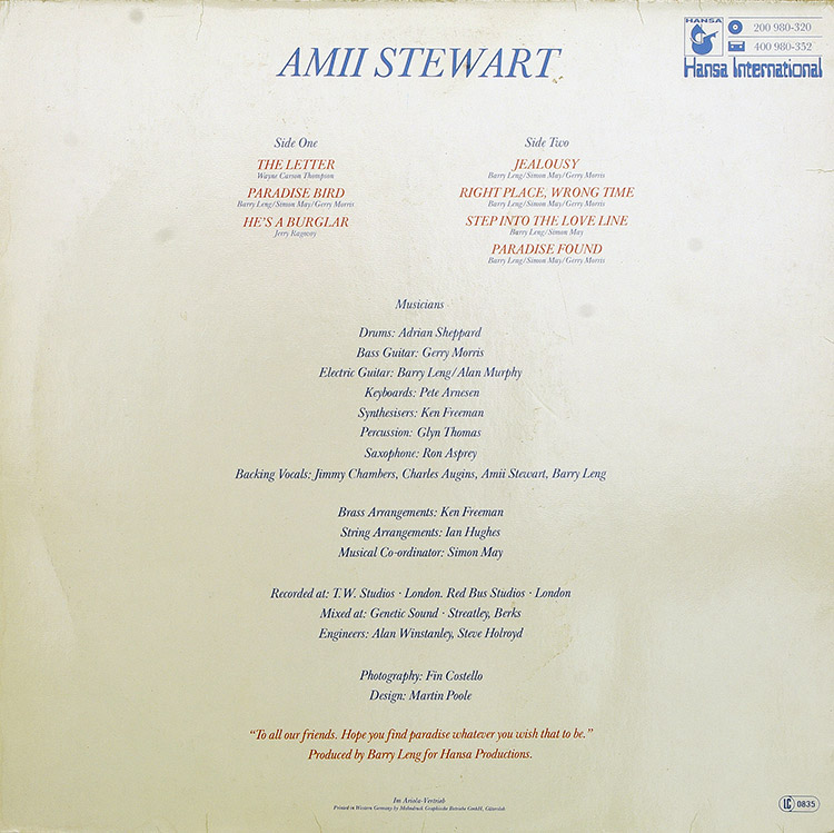  AMII STEWART Paradise Bird в продаже