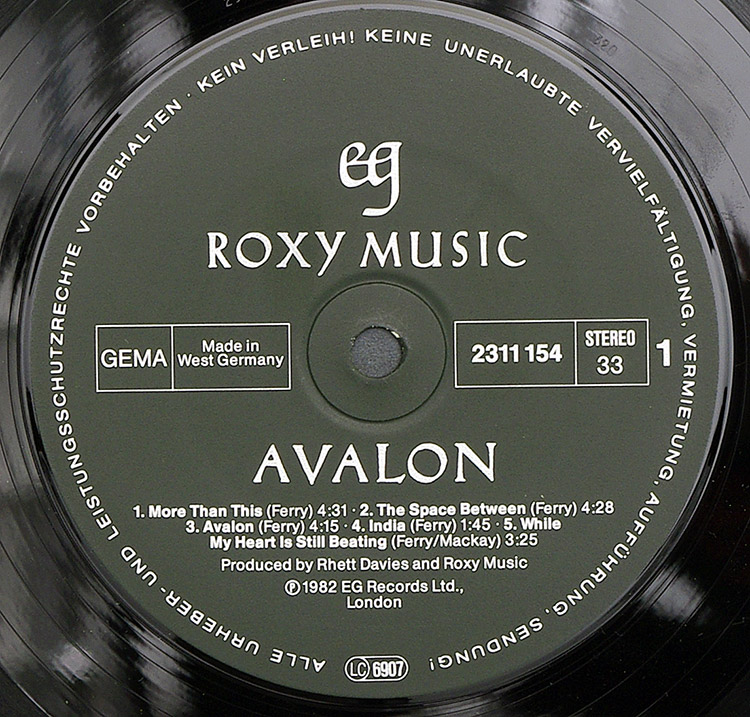  ROXY MUSIC Avalon в продаже