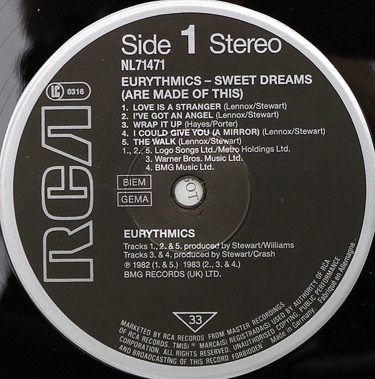  EURYTHMICS Sweet Dreams (are made of this) в продаже