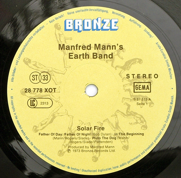  Manfred Mann's Earth Band Solar Fire в продаже