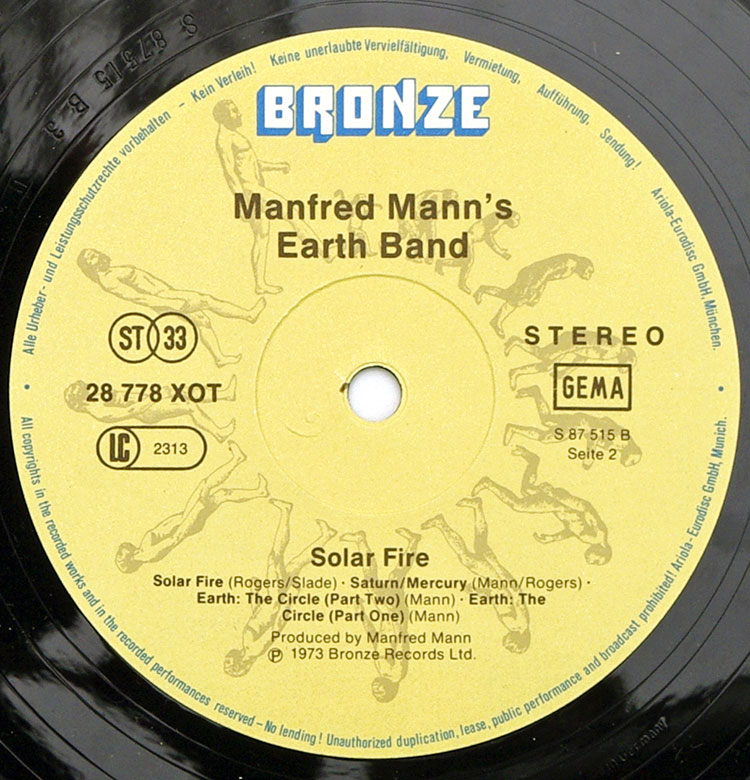  Manfred Mann's Earth Band Solar Fire в продаже