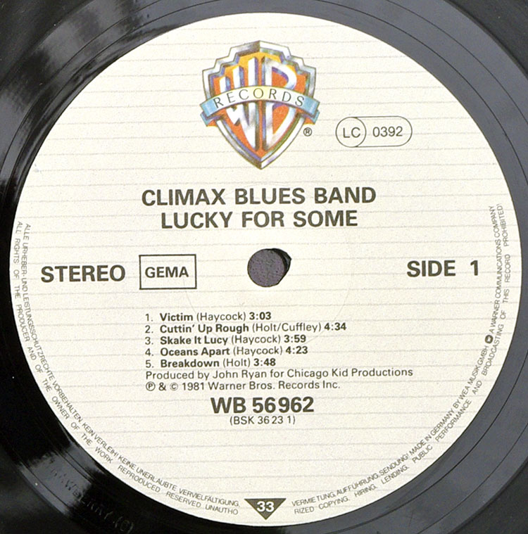  Climax Blues Band Lucky for some в продаже