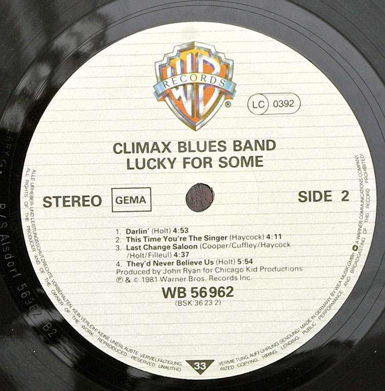  Climax Blues Band Lucky for some в продаже