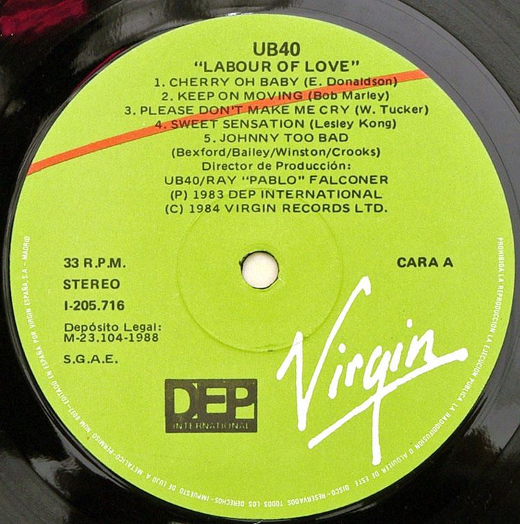  UB40 Labour of Love в продаже