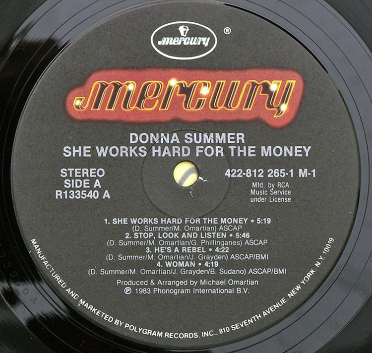 Donna Summer She works hard for the money  в продаже