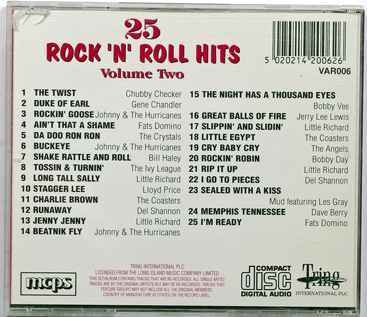 25 ROCK'N'ROLL HITS Volume 2. 