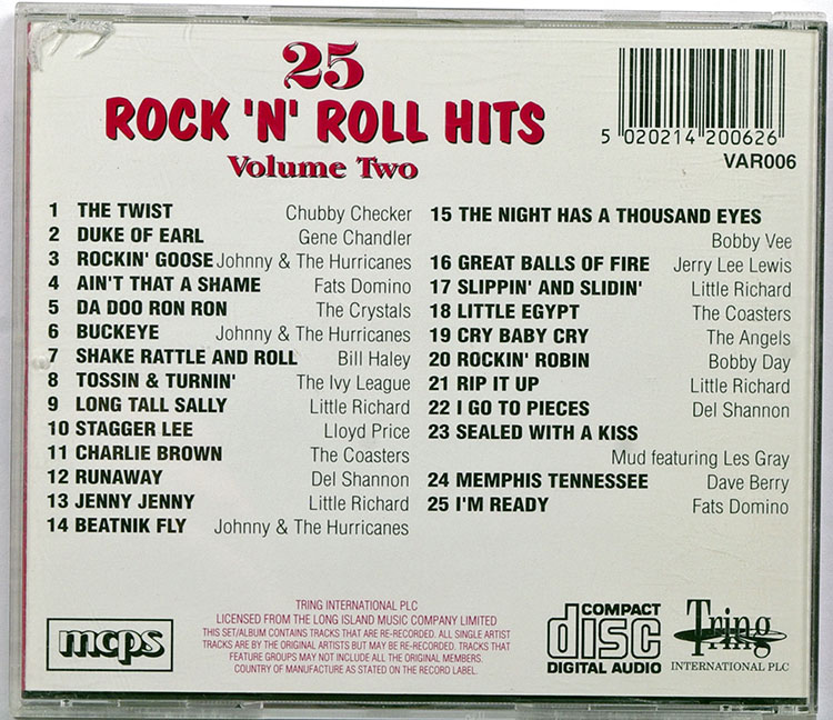  25 ROCK'N'ROLL HITS Volume 2. в продаже