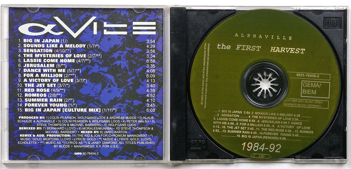  ALPHAVILLE First Harvest 1984-1992 в продаже