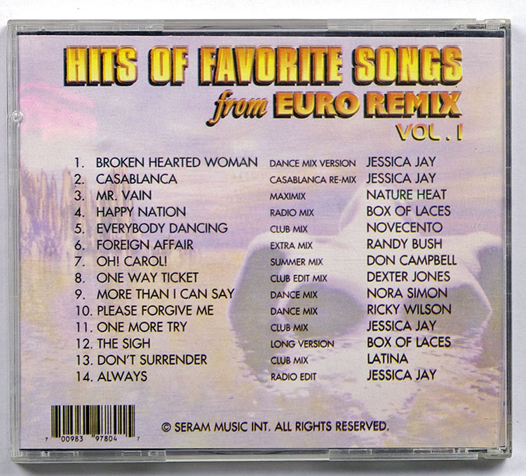  HITS OF FAVORITE SONGS from EURO REMIX vol.1  в продаже