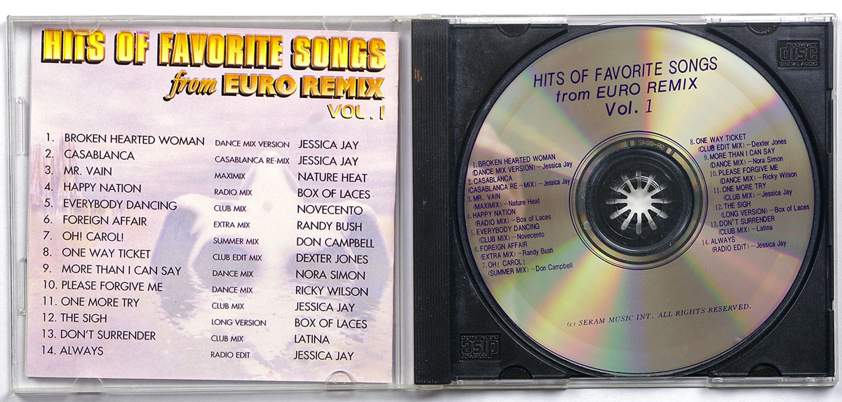  HITS OF FAVORITE SONGS from EURO REMIX vol.1  в продаже