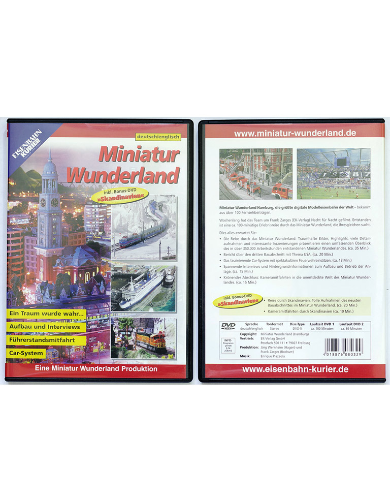 Miniatur Wunderland c дополнительным диском-бонусом Skandinavien (2 DVD в комплекте) 