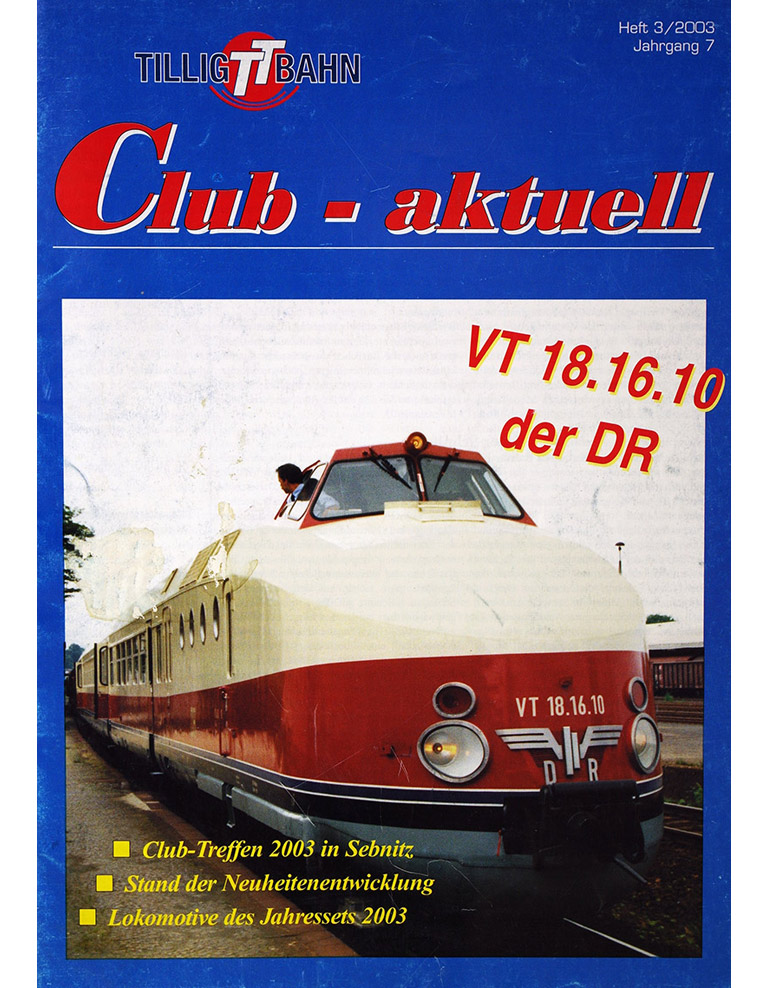  TILLIG TT BAHN Club-aktuell 3/2003 в продаже